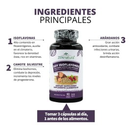 Isoflavona De Soya Con Camote Y Arandano 90 Cáps Zen Natura Sabor Sin sabor