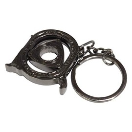 PR-ROTARY Rotary Engine Key Ring Car Rotation Key Metal Stylish Men's, Silver