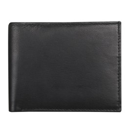 RAS WALLETS Gents Handmade Wallets RFID Blocking Real Leather Billfold Slim Cardholder Passcase Wallet for Men 103 (Black)