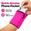 Wrist Wallet with Phone Pocket & Zippered Storage, Stretchable Running