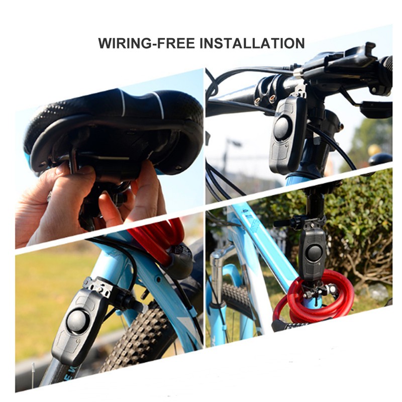 USB Rechargeable Anti Theft Bike Alarm Vibration Trigger Alarm with