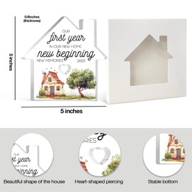 Housewarming Gifts New Home New House Gift Ideas New Homeowner Gifts New Beginnings Gifts New Memories for Women Men Couple Friend Clear Acrylic Sign for First Apartment New House Bedroom