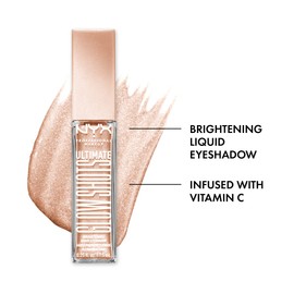 NYX Professional Makeup Liquid Eyeshadow, 12 Hours Lasting, Non Flaking & No Fallout, With Vitamin C, Ultimate Glow Shots, Highkey Lychee