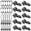 Tarpaulin Clips Set, 10 Pieces Black Tarpaulin Tensioner Clips with