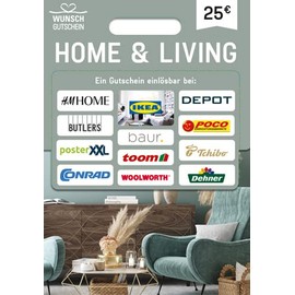 Home & Living Voucher – Universal Voucher for Furniture and Decoration – for Germany – by Post