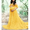 Maternity Photography Props Floral Lace Dress Fancy Pregnancy Gown for