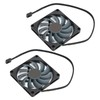 2Set Computer Case Heat Dissipation 4 Pins PWM Intelligent Temperaturecontrol