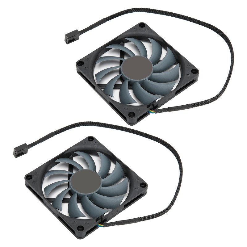 2Set Computer Case Heat Dissipation 4 Pins PWM Intelligent Temperaturecontrol