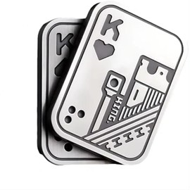 Fidget Toys Adults Magnetic Metal Slider Set – 2PCS Compact Anti-Anxiety Fidget Gadgets with Unique Designs, Durable Smooth Sliding Stress Relief Toys for Office, School, Travel, Pocket Size