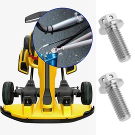 ECSiNG 2pcs M6x15mm Flanged Hexagon Head Bolts Titanium Hex Fully Threaded Bolt Drilled Bolts for Sports Bikes and Karts Lock Wire Silver