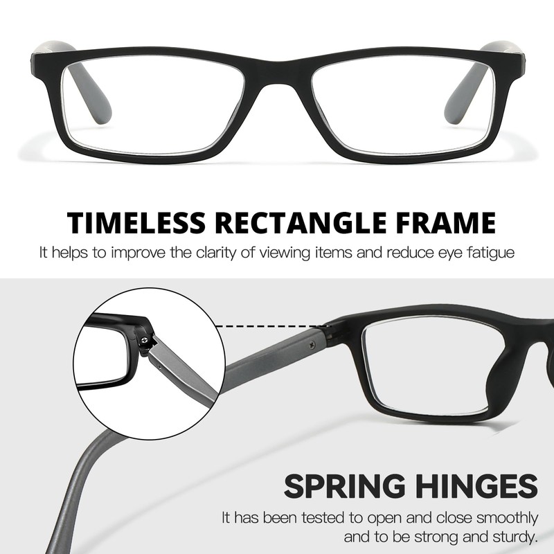 IGnaef 1.0x Photochromic Reading Sunglasses for Men Women Full Lens