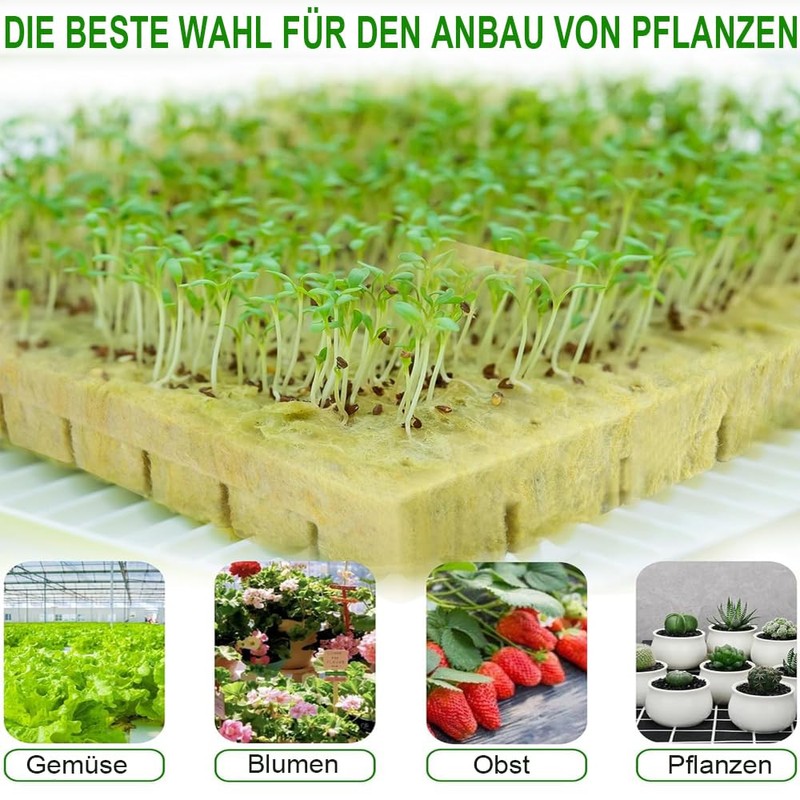 Voarge Rockwool Cultivation, Rockwool Cube, Rock Wool Insulation for Bottomless