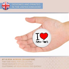 Destination Vinyl ltd Magnet for Refrigerator, Fridge - I Love New York NYC America USA for Office, Cabinet and Whiteboard, Magnetic Stickers, 7752