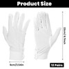 Yuanan 12 Pairs White Gloves Men, Elegant White Cotton Gloves