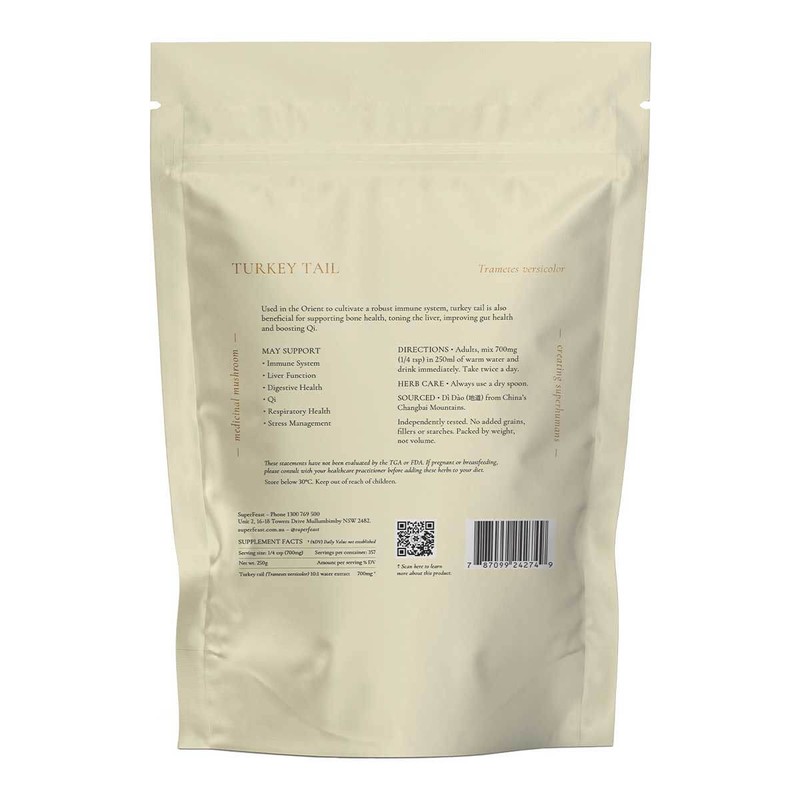 SuperFeast Turkey Tail Mushrooms, 250g