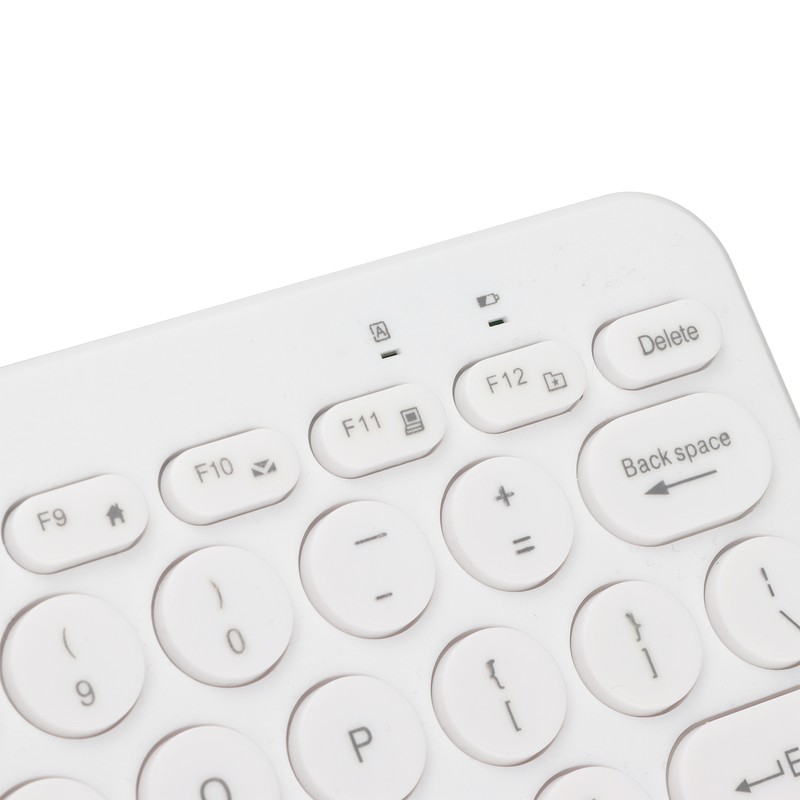 Keyboard Mouse Combo 2.4G Wireless Round Keycaps Ergonomic Design Silent