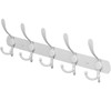 Coat Rack Wall Mount with 5 Tri Hooks, Stainless Steel
