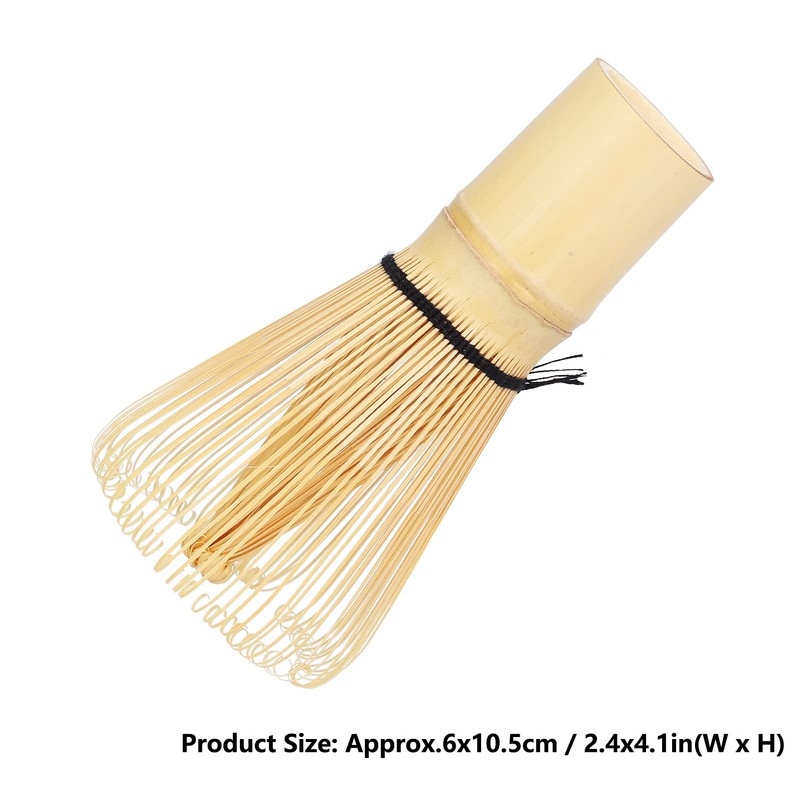 Batidor de bambú, práctico batidor de matcha amarillo pálido natural