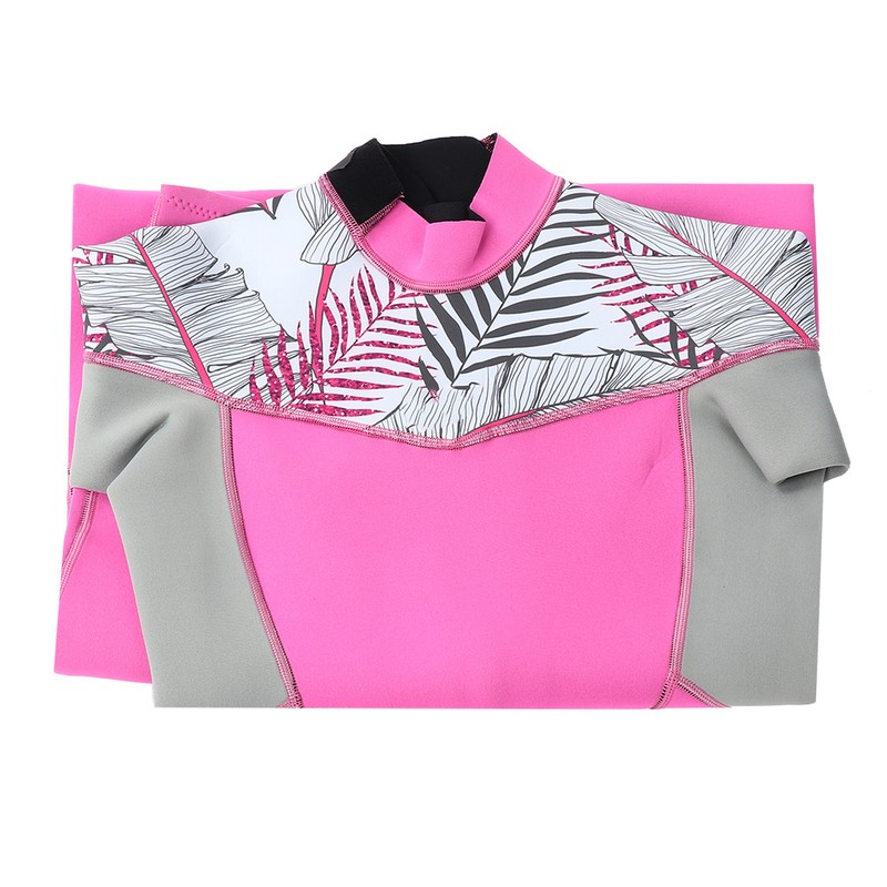 Women's Long Sleeve Wetsuit Neoprene Elastic Swimming Surfing Diving Swimsuit(XL)