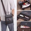 Bearneko Men's Shoulder Bag, Genuine Leather, Crossbody Shape, Thin, Lightweight,