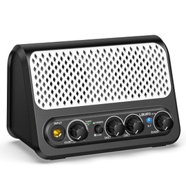 Mini Guitar Amp,LEKATO 10W Portable Electric Guitar Amplifier with Clean & Overdrive Channel,Reverb, and Bluetooth Connectivity (Black-White)