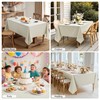 MIULEE Ivory Linen Cottton Table Cloth Rectangle Tablecloth Waterproof Spillproof