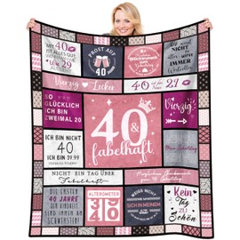 VivaJoy Birthday Woman Blanket Women's Gifts for Birthday Gift Ideas (40th Birthday)