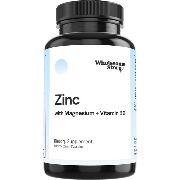 3-in-1 Zinc Picolinate Magnesium Glycinate Supplements with Vitamin B6 | Magnesium and Zinc Vitamin | Reproductive & Fertility Health, Hormone Balance, Immune System Support | 60 Vegetarian Capsules