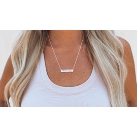 Choose Joy Necklace, Inspirational Necklace, Mantra Necklace, Sterling Silver Bar