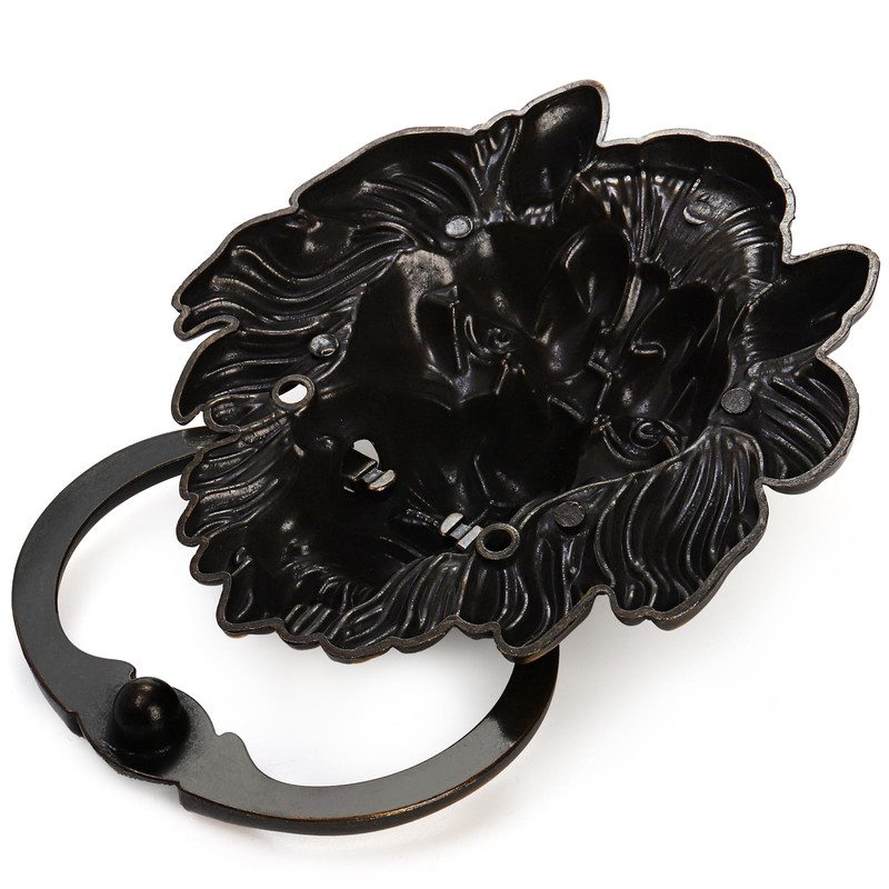 YOUEON 2 Pcs Lion Head Door Knocker, 6 Inch Decorative