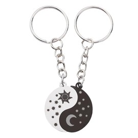 Matching Sun and Moon Keychains for Couples Girlfriend Boyfriend Valentines Day Gifts for Women Men Anniversary Birthday Gifts for Husband Wife Matching Friendship Keychain for Best Friend Bestie