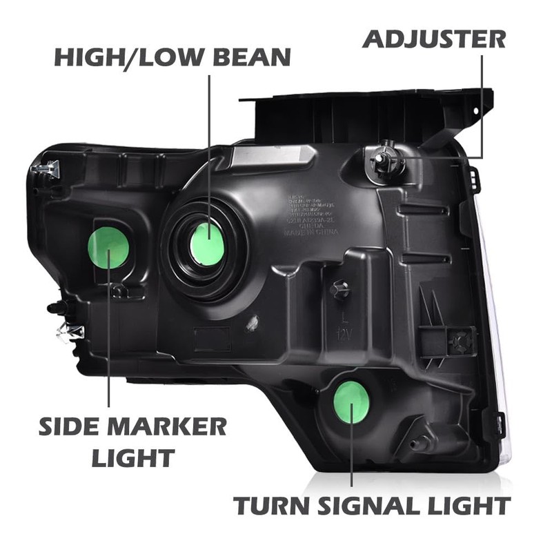 G-PLUS Headlights Compatible with Ford F150 2009-2014 Headlamps Pair Left