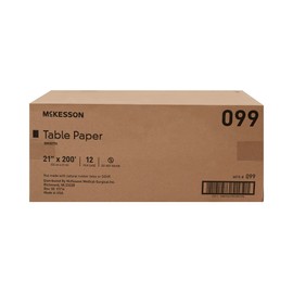 McKesson McKesson Medical Exam Table Paper [12 Rolls] C Bed Table Sheet Cover for Diaper Changing, Waxing, Nursing, Chiropractor, Patternmaking, Tracing - Premium Smooth Paper Roll - White, 21 in x 200 ft