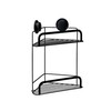 Croydex Stick 'n' Lock 2 Tier Corner Basket Matt Black