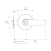 1 Pack of MANREN Lever Keyed Entry Door Lever Handle