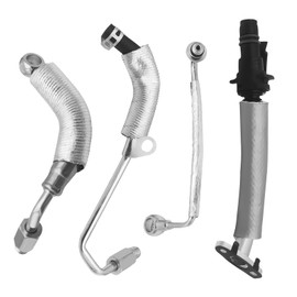 Piodelo 4Pcs Turbo Oil Return Drain Line and Oil Feed Pipe 55587854 55592600 Fits for Buick Encore 2013-2019 Chevy Cruze Sonic Trax 1.4L L4 Replaces 55568031 25198546 55567067