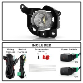 KEEKPO - For 2021 2022 2023 2024 Toyota Venza LED Bumper Fog Lights Driving Lamps w/Switch Pair Replacement Left+Right