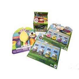Easter Egg Decorating Dye Kit - Egg Blaster Sprayer, Color and Gold & Silver Glazes, Color Cups with Dye Tabs