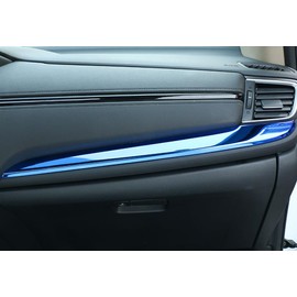 KELEIMAI Car Accessories Fit for Honda CR-V CRV 2017-2022 Center Consoles Dash Board Panel Cover Trim Sticker Interior Decoration Mouldings (Blue) Stainless Steel 2 PCS
