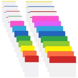 KICNIC File Index Tabs 1 Inch, 2 Inch Sticky Flags 480 Pieces, Colored Page Markers Self Adhesive, Writable Note Tabs for Binders, Books, Paper, Notebooks, Filing, Folders [2 Sizes, 24 Sets]