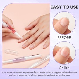 Makartt [FREE MOISTURE] Makartt 3Pcs Cuticle Organic Nail Growth Oil Pen Set for Moisturizing and Strengthening,Nail Cuticle Revitalizer Oil 5ML Nail Repair Oil Cuticle Softener Nail Moisturizer Cuticle Care Kit for Acrylic Nail Oil For Manicure w/Vitami