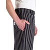 Mercer Culinary M60030BCS1X Millennia Men's Black Cook Pants with White