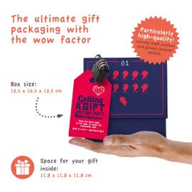 SURPRISA Gift Box with Velvet and Shine, Puzzle Box for Gifts and Vouchers for Valentine's Day, Anniversary, Wedding Anniversary for Her and Him, Heart Puzzle, Love, Blue (Finished)