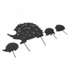 4Pcs Metal Hedgehog Decorative Garden Stakes Cute Animal Hollow Design