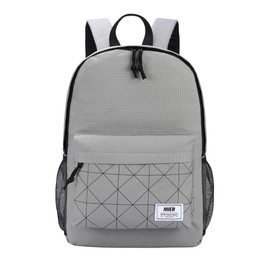 MIER Insulated Backpack Cooler Small Leakproof Lunch Back Pack with Coolers Lightweight Cute Lunch Bag for Women Men to Work, Picnics, Camping, Park Day Trips, 15L, Grey