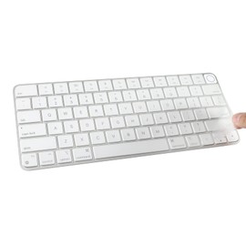 Allinside Silicone Keyboard Cover for iMac Magic Keyboard A2449/A2450, Protective Skin for iMac 24" Wireless Keyboard Released in 2021, US Layout, Transparent