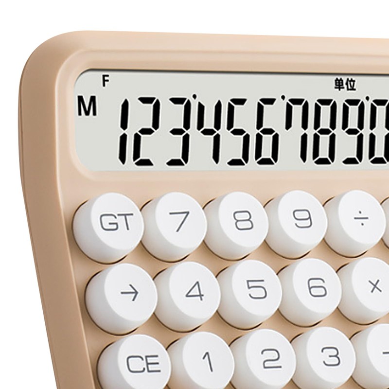 Desktop Calculator Mechanical Switch Calculator Anti-slip 12 Digits Large LCD