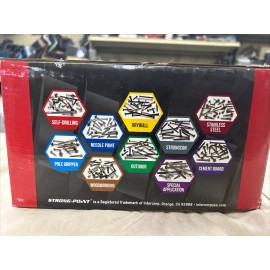 Strong-Point 1000 Pcs Self Drilling Zinc Screw 1/4x3 TEK 3 Phillips Flat Head Part#F424