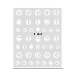 Cross Nail Sticker Self Adhesive Nail Decals Jo2088 Nail Wraps Stickers Manicure Supplies for Women Nails Full Long Lasting Easy Apply and Remove