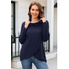 KILIG Womens Cowl Neck Lightweight Sweaters Long Sleeve Asymmetric Waffle